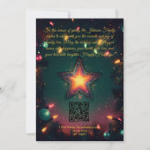 Invitation Elégant terrain À feuillage persistant avec accuei (Dos)