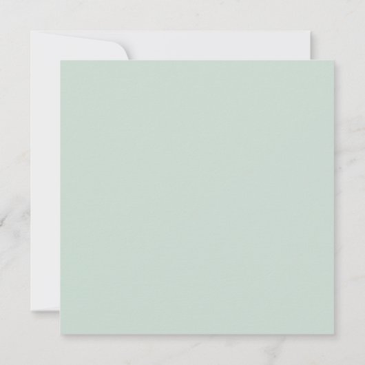 Invitation Élégant Terrain Blooms Sage Green Carré Mariage da (Dos)