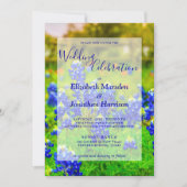 Invitation Élégant Texas Bluebonnets Floral Photo Mariage (Devant)