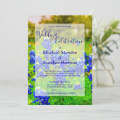 Invitation Élégant Texas Bluebonnets Floral Photo Mariage (Debout devant)