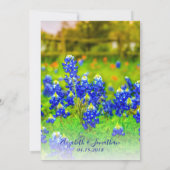 Invitation Élégant Texas Bluebonnets Floral Photo Mariage (Dos)