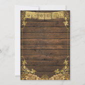 Invitation Élégant Texas Cactus Wood Adulte Mexicain Annivers (Dos)