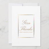 Invitation Élégant Thanksgiving Diner Party Psaume 100:4 (Dos)