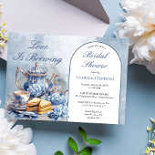 Invitation Elégant thé à la Fête des mariées à base de café F