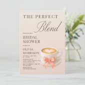 Invitation Elegant The Perfect Blend Coffee Bridal Shower (Debout devant)