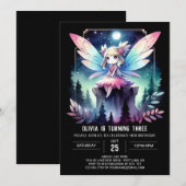 Invitation Elégant thème Fairy Anniversaire (Devant / Derrière)