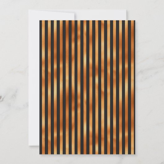 Invitation Elégant thème Mariage gothique orange et noir (Dos)