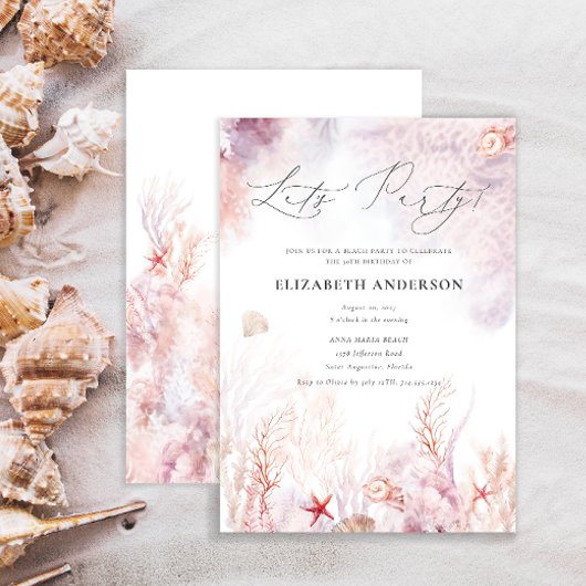 Invitation Elégant thème nautique N'importe quel âge Annivers