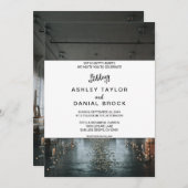 Invitation Elégant thème rustique mariage thème automne Maria (Devant / Derrière)