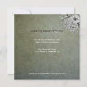 Invitation Elégant Tiger Botanique Floral Surprise Anniversai (Dos)