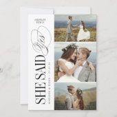 Invitation Elegant Timeless Typography 3 photo Engagement (Devant)