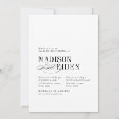 Invitation Elegant Timeless Typography Photo The Night Before (Dos)