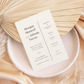 Invitation Elegant Timeline Ceremony & Reception Details