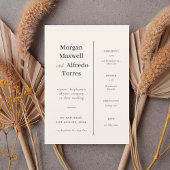 Invitation Elegant Timeline Ceremony & Reception Details