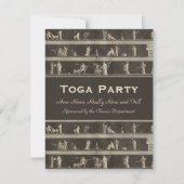 Invitation Elégant Toga Party Belle Motif Classique (Devant)