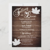 Invitation Élégant TOMBER dans AMOUREUX Mariage campagnard ru (Devant)