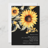 Invitation Élégant tournesol 50e anniversaire de Mariage (Devant)