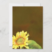 Invitation Élégant tournesol Chute Mariage Brown (Dos)