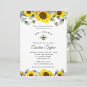 Invitation Élégant tournesol doux comme peut être Baby shower (Debout devant)