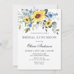 Invitation Élégant tournesol Eucalyptus BRIDAL LUNCHEON Invi