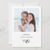 Invitation Elégant tournesol Eucalyptus Brunch & Bubbly (Dos)