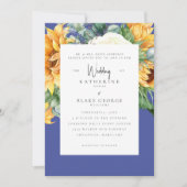 Invitation Élégant tournesol Mariage toscan parents mariés (Devant)
