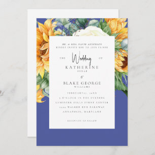 Invitation Élégant tournesol Mariage toscan parents mariés