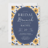 Invitation Élégant tournesol Rustique Bridal Brunch Invitatio (Devant)