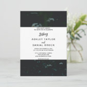 Invitation Élégant tournesol vert floral été Mariage Invi (Debout devant)