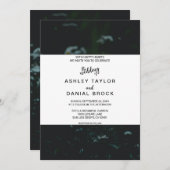 Invitation Élégant tournesol vert floral été Mariage Invi (Devant / Derrière)