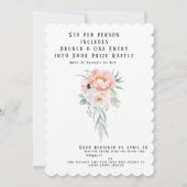 Invitation Elégant tourteau rose Eucalyptus Brunch et Bubbly (Dos)