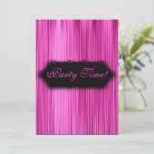 Invitation Élégant Tous Les Événements Rideau de couleur rose (Debout devant)