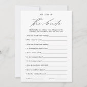 Invitation Elégant Tous Les Yeux Sur Le Jeu De Fête des marié (Devant)