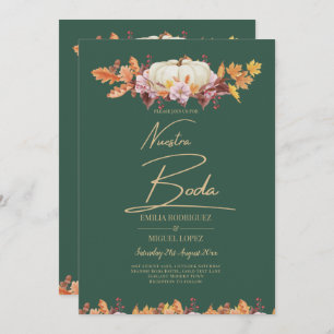 Invitation ÉLÉGANT tout-en-1 Citrouille d'automne Mariage d'o