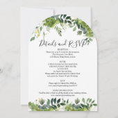 Invitation Élégant Tout En Un Arche Florale De Verdure Mariag (Dos)