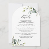 Invitation Élégant Tout en un Mariage Arché Tout en verdure (Dos)