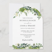Invitation Élégant tout en un Mariage d'arc fleuri (Devant)