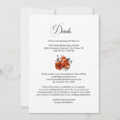 Invitation Élégant tout en un Rose orange Mariage floral (Dos)