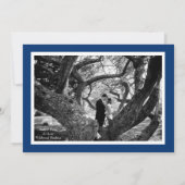 Invitation Elégant, traditionnel Marine & Mariage photo blanc (Dos)