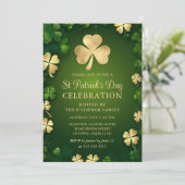 Invitation Élégant Trèfle de Saint-Patrick Jour de la Saint-P (Debout devant)