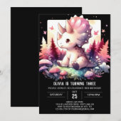 Invitation Élégant Tricératops en ligne Anniversaire (Devant / Derrière)