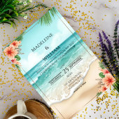 Invitation Elegant Tropical Coastal Hawaiian Beach Wedding