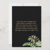 Invitation Élégant Tropical Genre Neutre Bébé Parsemer (Dos)