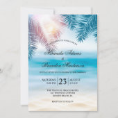 Invitation Elégant Tropical Ocean Summer Beach Mariage (Devant)