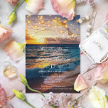 Invitation Élégant Tropical Summer Sunset Beach Fiançailles<br><div class="desc">Illuminez votre amour avec notre Elegant Tropical Summer Sunset Beach Fiançailles Invitation. Cette carte d'invitation exquise crée une scène idyllique combinant la beauté d'un coucher de soleil doré, les vagues de plage tranquilles et la floraison tropicale. Parfait pour créer une atmosphère accueillante pour votre fiançailles. Des versions imprimées et numériques...</div>