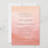 Invitation Elegant Tropical Sunset Watercolor Wedding (Devant)