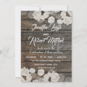 Invitation Élégant tulipe blanche mariage rustique (Devant)