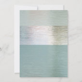 Invitation Elégant Turquoise Bleu Silver Mariage en verre de  (Dos)