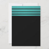 Invitation Elégant Turquoise Stripes Masculine Anniversaire (Dos)