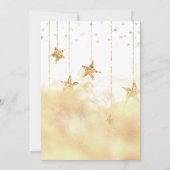 Invitation Elégant Twinkle Little Star Gold Cloud Baby shower (Dos)